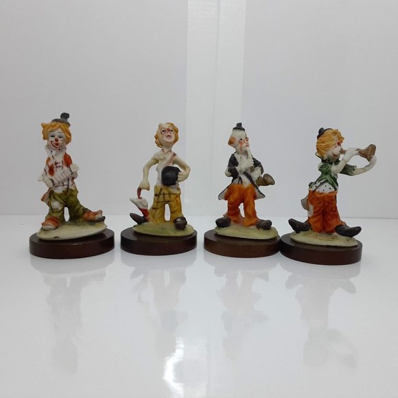 Vintage Pucci Arnart Hobo Clown Resin Figures - Lot of 4 - Picture 1 of 6